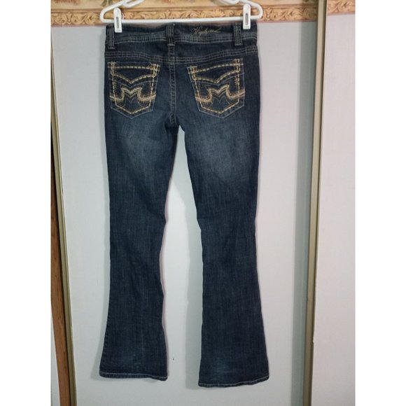 Hydraulic 9/10 Dark Wash Bailey Almost Boot Y2K 90s Distressed Denim Jeans - Picture 4 of 7